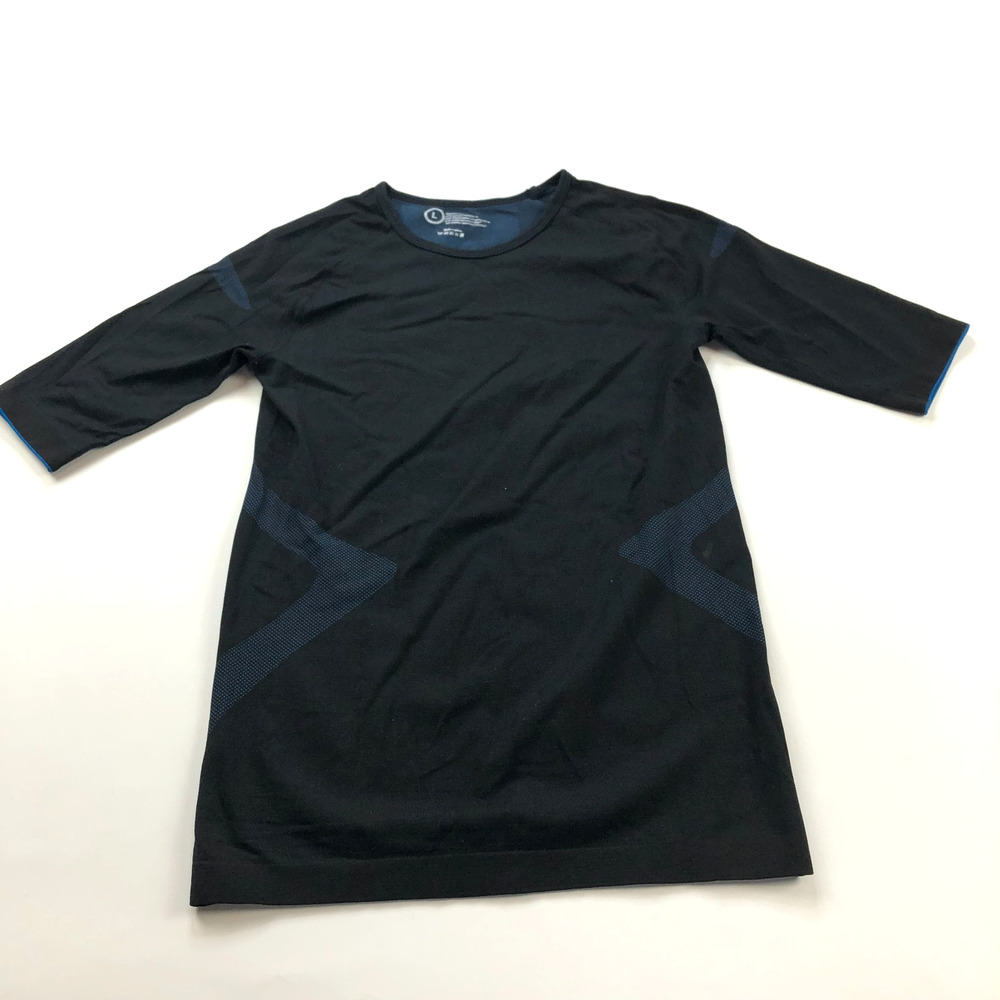 Unbranded EMS Training Electric Long Sleeve Shirt Top Large Black Blue MINT